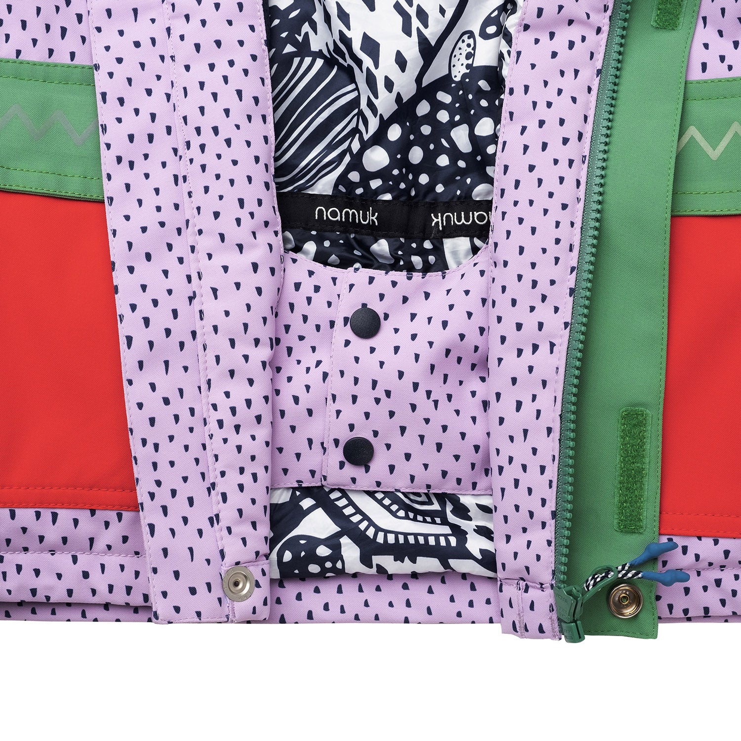 Namuk Kids Mission Snow Jacket Purple beans Wasabi 8