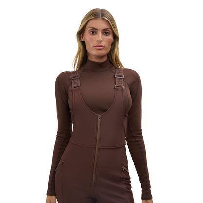 Halfdays Womens Isabel Soft Shell Bib Pant Spiked Cocoa 3