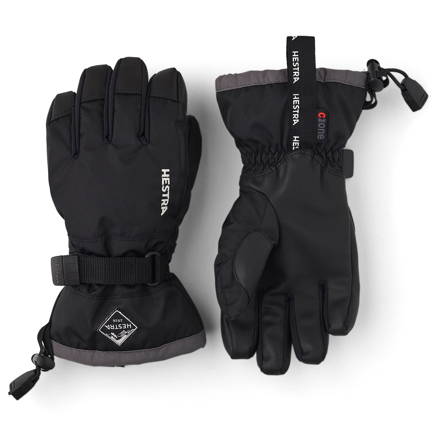 Hestra Gauntlet Czone Jr Black Grey 1