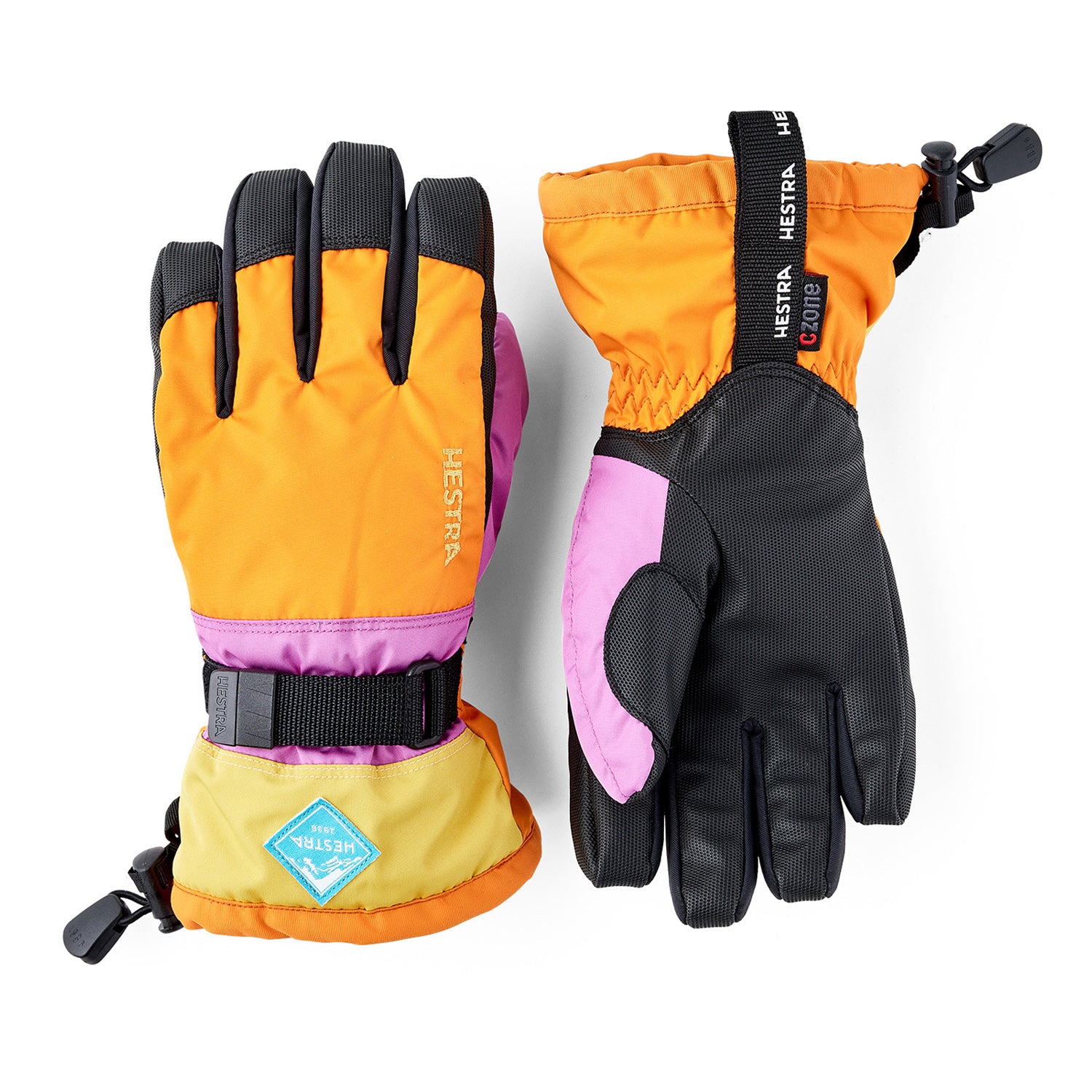 Hestra Gauntlet Czone Jr Orange Multi 1