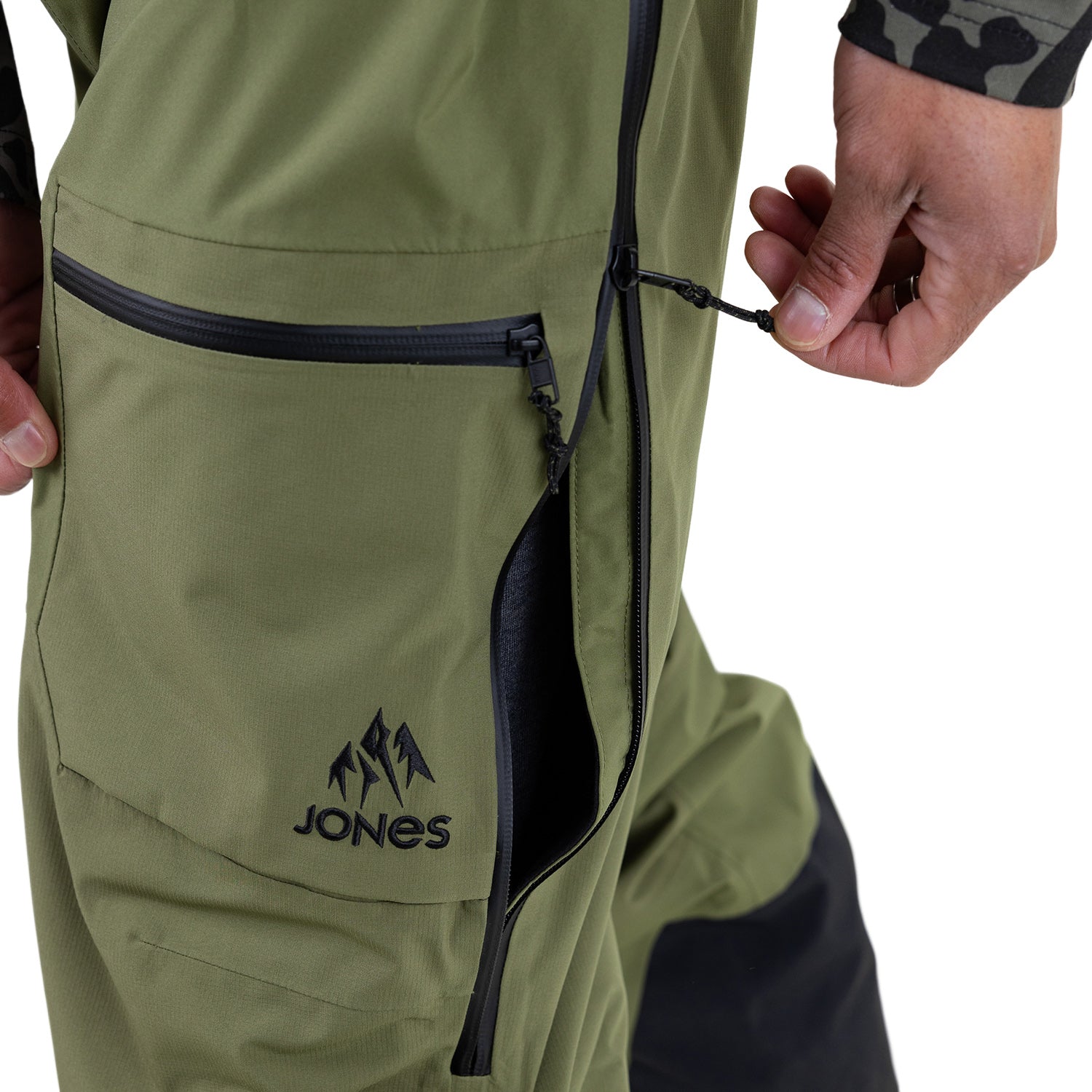 Jones Mens MTN Surf Bibs Moss Green 6