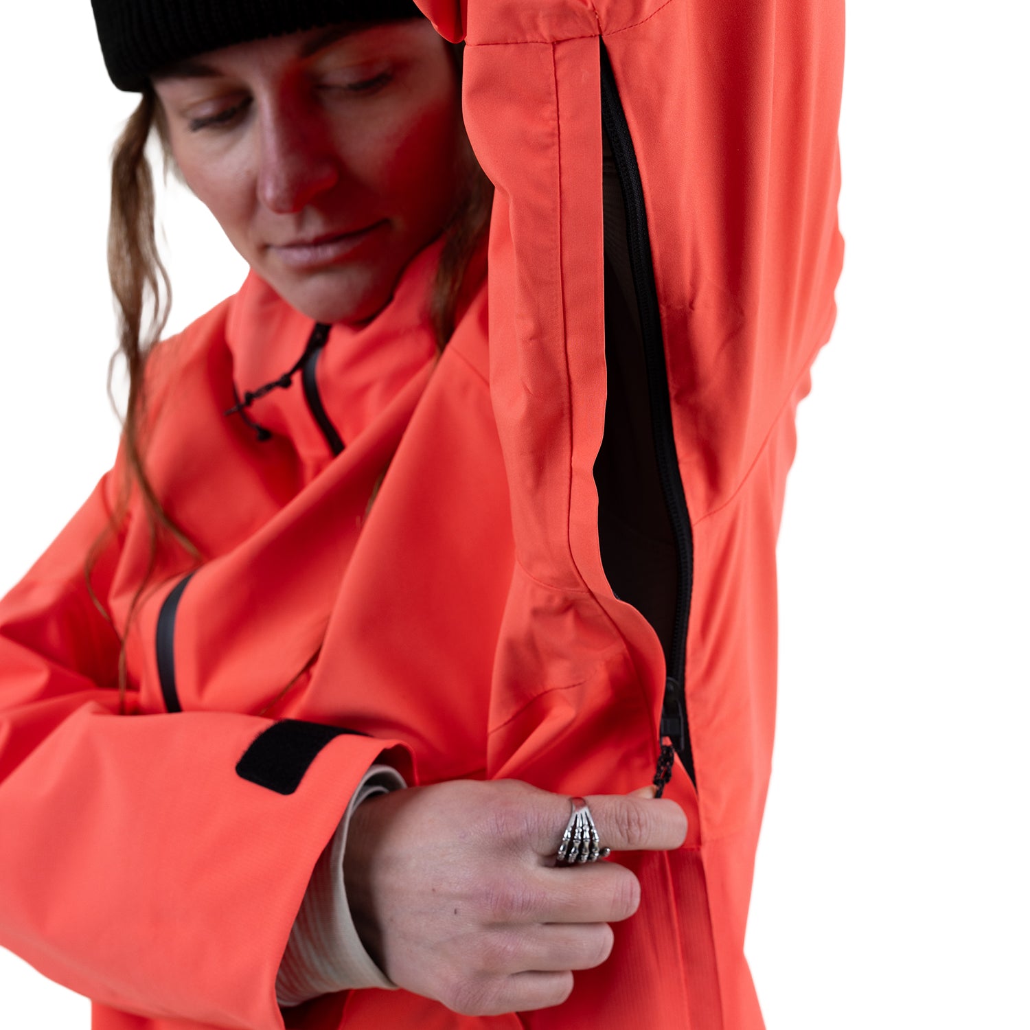 Jones Womens MTN Surf Anorak Deep Coral 5