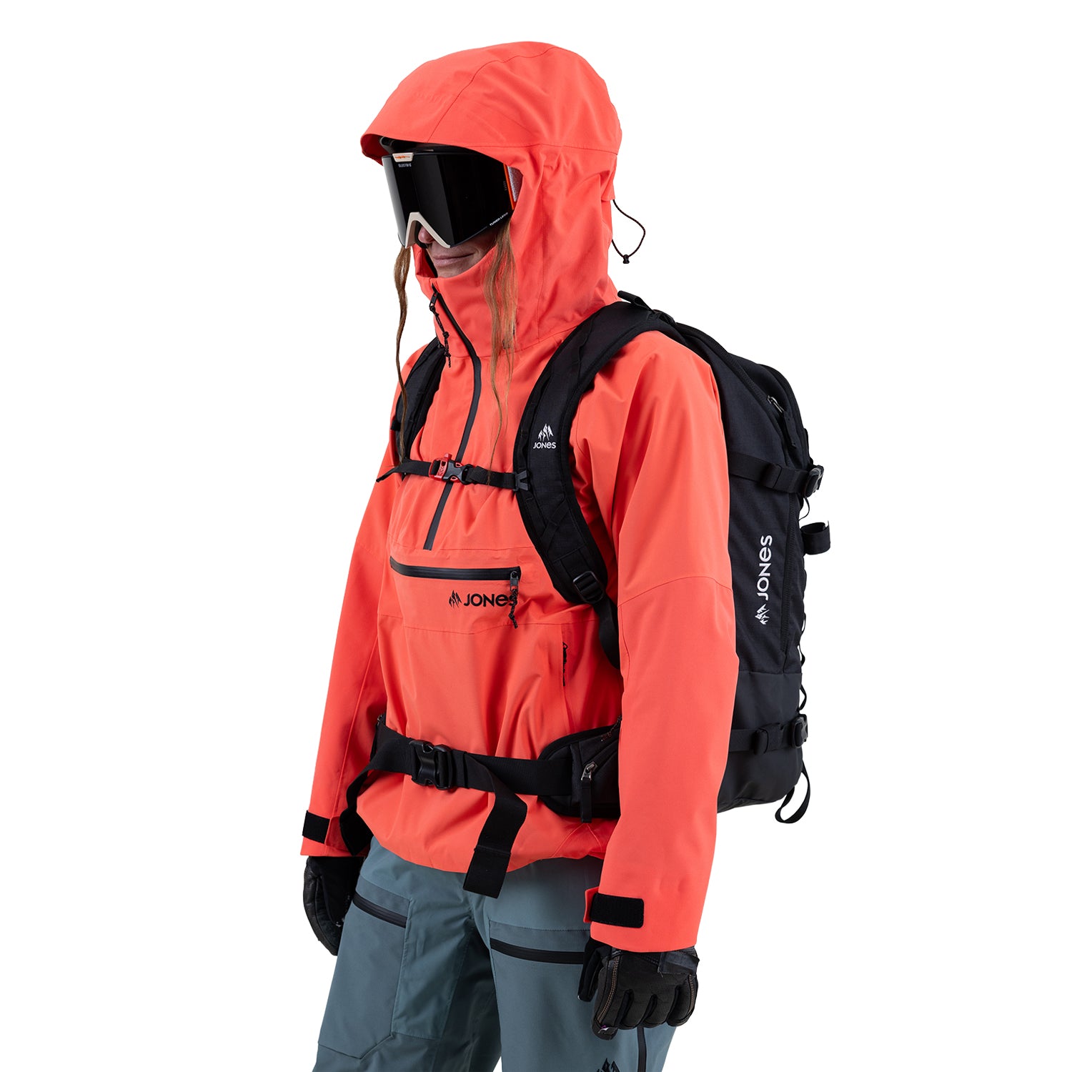 Jones Womens MTN Surf Anorak Deep Coral 7