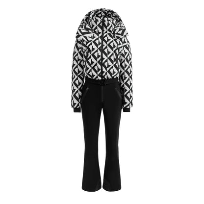 Rudsak Womens Dinara Ski Suit Vanilla Monogram 1